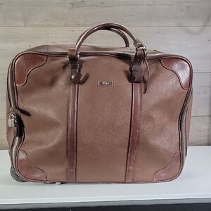 Tumi Brown Leather Carry-On Briefcase